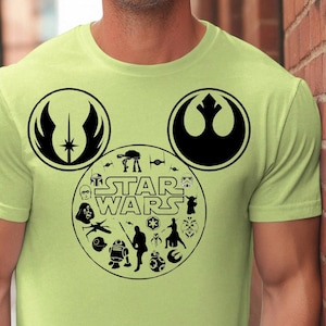 Star Wars Disney Shirt or Sweatshirt – Mickey Ears Galactic Tee – Unisex Park Day Gift – DTF Print