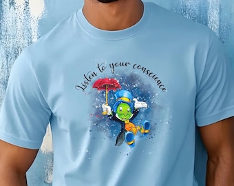 Camiseta o sudadera de Pepito Grillo inspirada en Disney, escucha tu conciencia, regalo unisex