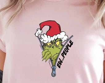 Camiseta o sudadera navideña con el Grinch Eww People / Camiseta o sudadera navideña divertida / Camiseta unisex con estampado Gildan DTF