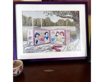 RAR 2005 David E Doss Wand Kunst Druck Disney Prinzessin Lunch Box Sommer Szene