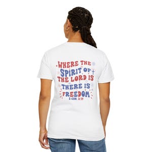 Wo der Geist des Herrn ist T-Shirt | Amerikanische Flagge, 2 Kor 3,17