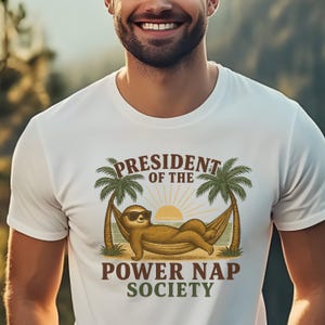 Shirt voor liefhebbers van dutje, T-shirt dutje, slaperig T-shirt, loungewear, gezellig shirt, casual top, perfect cadeau voor luiers, Power Nap Society