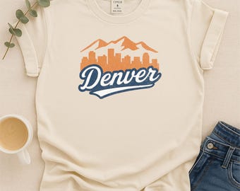 Retro Denver Skyline T-Shirt: Colorado Souvenir Tee