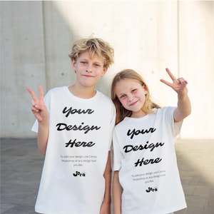 Kids T-Shirt Mockup: Boy & Girl Comfort Colors 9018 (Digital Download)