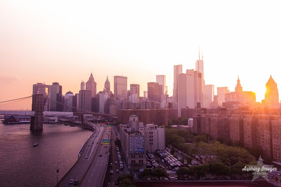 Nyc Photography Skyline At Sunset Pink And Orange Sunset Etsy Nyc Photography Skyline At Sunset Pink And Orange Sunset Etsy