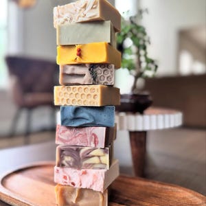 4PACK Handmade Soap for Sensitive Skin Natural Soap Artisan Soap Birthday Gift Wedding  Gift for Her VEGAN-ONLY SOAPS Mix and Match NudaSoap