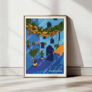 chefchaouen print, marokkanische Plakat, chefchaouen Plakat