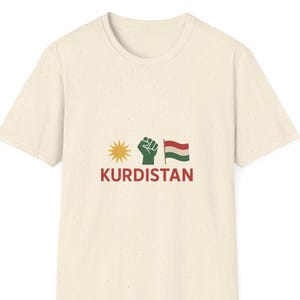 Kurdistan Flag Shirt – Azadi Jin Jiyan T-Shirt | Rojava Pride Tee | Kurdish Protest Unisex T-Shirt | Middle East Heritage Gift