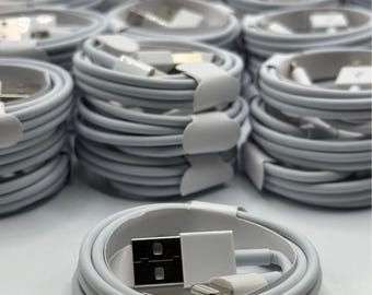 USB Charger Cable Cord For Apple iPhone 6 7 8 X XR XS 11 12 13 14 Pro Wholesale Lot of 100 charging cables