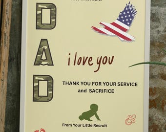 First Father's Day Print – New Dad Gift, Keepsake Art (Digital Download)