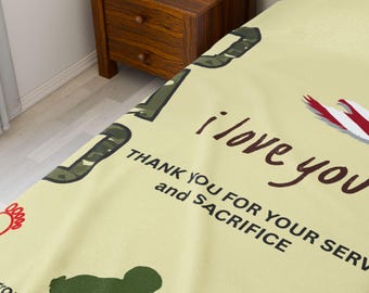 Patriotic Dad Blanket Father's Day Gift from Baby Military Camouflage DAD Eagle & Flag Soft Velveteen Throw Custom Keepsake