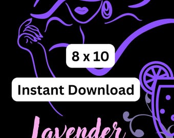 Mimosa Mood Pack Sip and Shine Art Lavender Rose and Citrus Trio 3 Afro luxe Instant Downloads for Your Brunch Bar or Bubbly Wall (8x10)