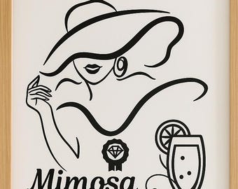 Mimosa Bar Sign: Certified Sommelier, Brunch Party Decor (Digital Download)