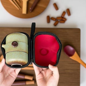 Rustic Japanese Kungfu Tea Set – Ceramic Teapot & Cups – Zen Tea Gift – Travel Set for Tea Lovers – Wabi Sabi Aesthetic Decor