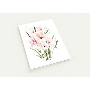 Tarjetas de felicitación florales con acuarela de primavera