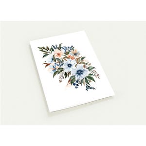 Tarjetas de felicitación con acuarela floral otoñal