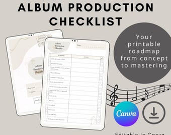 Album Production Checklist for Musicians (Digital)