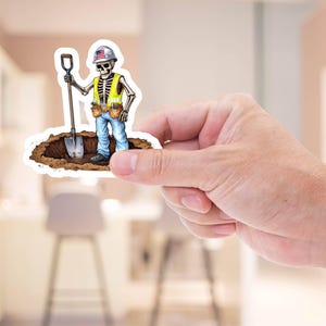 Construction Sticker, Hard Hat Sticker, Blue Collar sticker,Labor Union Sticker,Laborer Sticker,Union worker,Gift For Men