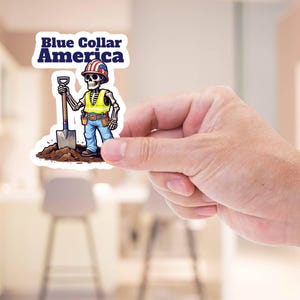 Blue Collar Sticker,Blue Collar Construction,Hard Hat Sticker,Blue Collar America,Union Sticker,Men Gift,