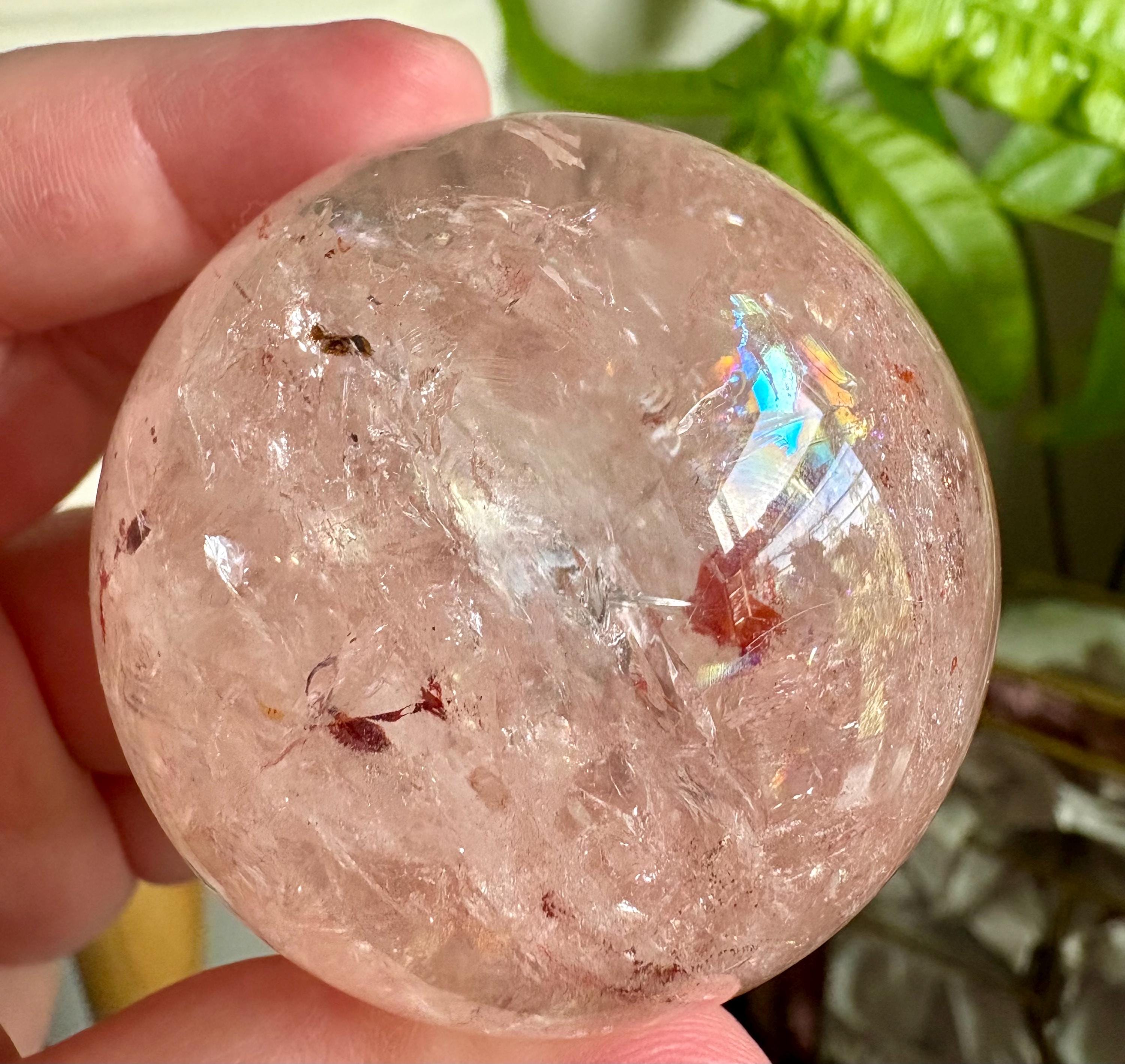 爆キラ☆ピンクアゼツライト　ピンククォーツ　ダイヤ Pink Azeztulite Sphere - Etsy