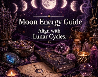 Guía de Energía Lunar en formato PDF | Rituales para cada fase lunar | Práctica espiritual digital.