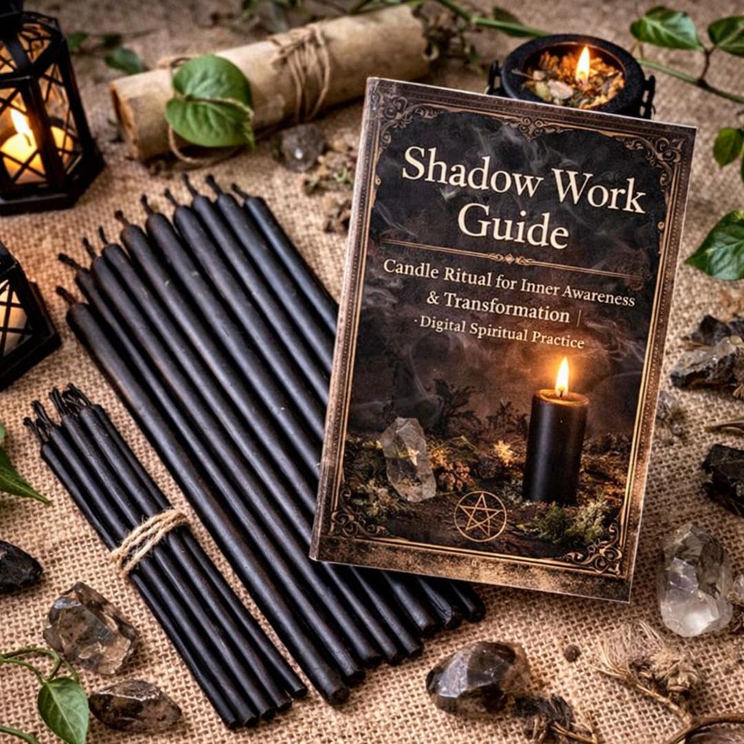 Shaodw Ritual Black Ritual Candles for Shadow Work | Inner Healing & Transformation ...