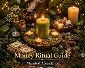 Guía de rituales para atraer dinero | Ritual de velas para la abundancia y la prosperidad | Práctica espiritual digital.