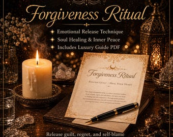 Ritual del perdón en PDF | Guía de sanación emocional | Cuaderno de trabajo para el amor propio | Liberación del resentimiento.