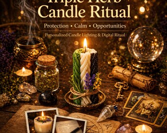 Ritual de velas | Protección, tranquilidad, empoderamiento | Encendido de velas personalizado | Foto + meditación | Ritual digital.