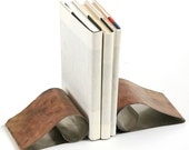 Stainless Steel Curl Book Ends -Eco friendly goods for your home or office.