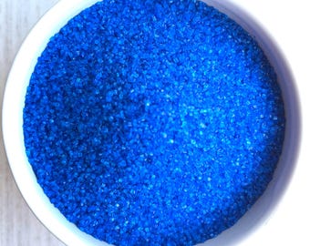 Azúcar para lijar azul zafiro brillante. ¡Qué hallazgo! Decoración para cupcakes, repostería, fiesta de bienvenida al bebé, adorno para pastel con temática de tiburón marino, 177 g