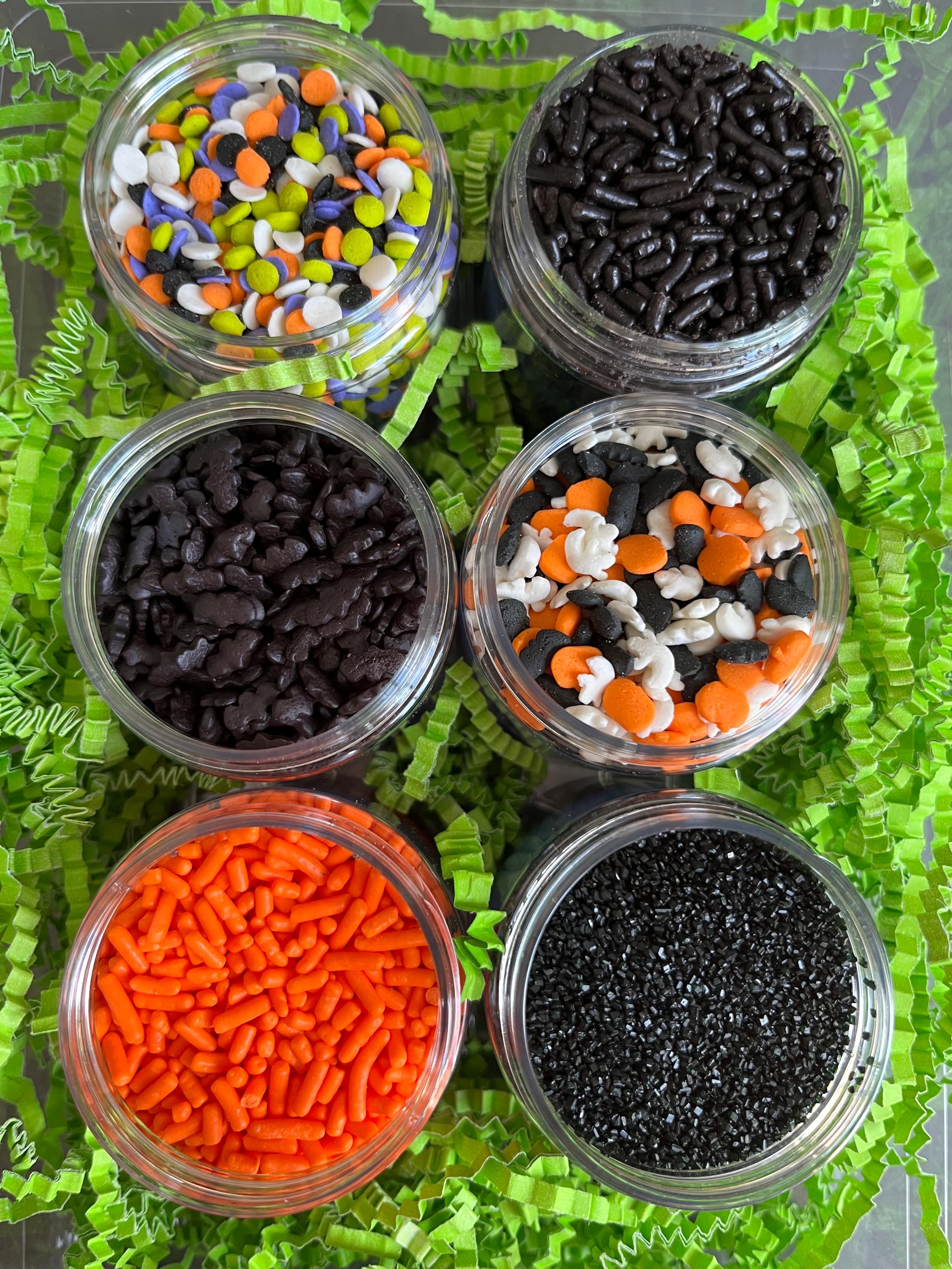 Halloween Spooktacular Sprinkles Box! Quins Orange and Black Sprinkles ...