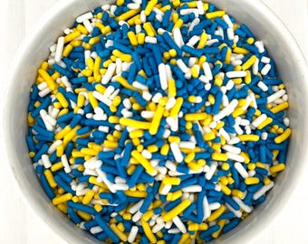 Super Hero Trio Sprinkles Mix!  Red Yellow and Blue Sprinkles Mix  Cupcake Decor, Parties, Favors, Cake Decor, Graduation Prom and more 6 oz