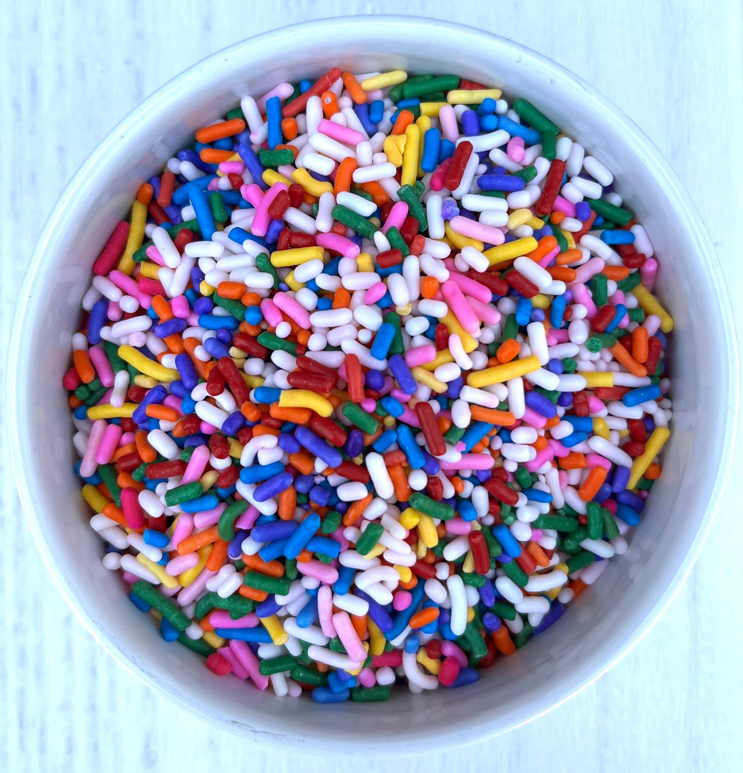 An Ice Cream Cone Summer Sprinkle Mix Perfect full mix of rainbow sprinkles Summer cones to Cupcakes and Cake Decorating Make a splash 16 oz