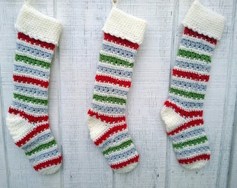 CLEARANCE! Crocheted Christmas Stocking