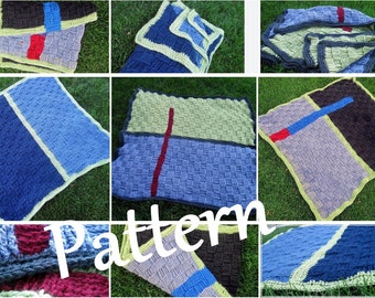 CROCHET PATTERN  Art Deco baby blanket--pattern with three variations - PDF