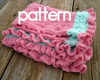 CROCHET PATTERN  Lots of Hugs baby blanket - Pattern PDF