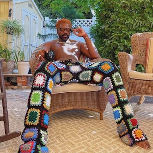 Stylish, Quirky, Comfy Crochet Pants: Granny Square Custom Order
