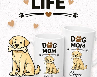Dog Mom Labrador Retriever Customizable Mug