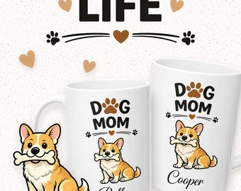 Dog Mom Corgi Personalized Mug