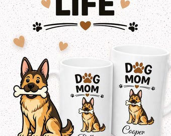 Dog Mom German Shepard Personalized Mug