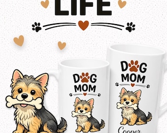 Dog Mom Yorkie Personalized Mug