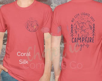 Campfire Nights T-Shirt: Unisex Softstyle Tee for Hiking & Camping