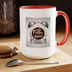 Two-Tone Coffee Mugs, 15oz