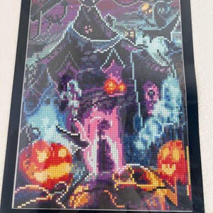 Dipinto a diamante di Halloween completato