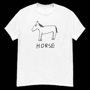 Horse T-Shirt, Minimalist Hand-Drawn Graphic Tee, Horse Lover Gift