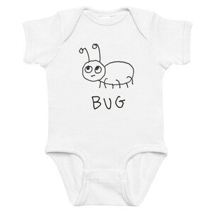 Bug Baby Onesie, Minimalist Bug Bodysuit, Cute Animal Baby Shower Gift, Hand Drawn Insect Infant Outfit, Bugs Newborn Bodysuit