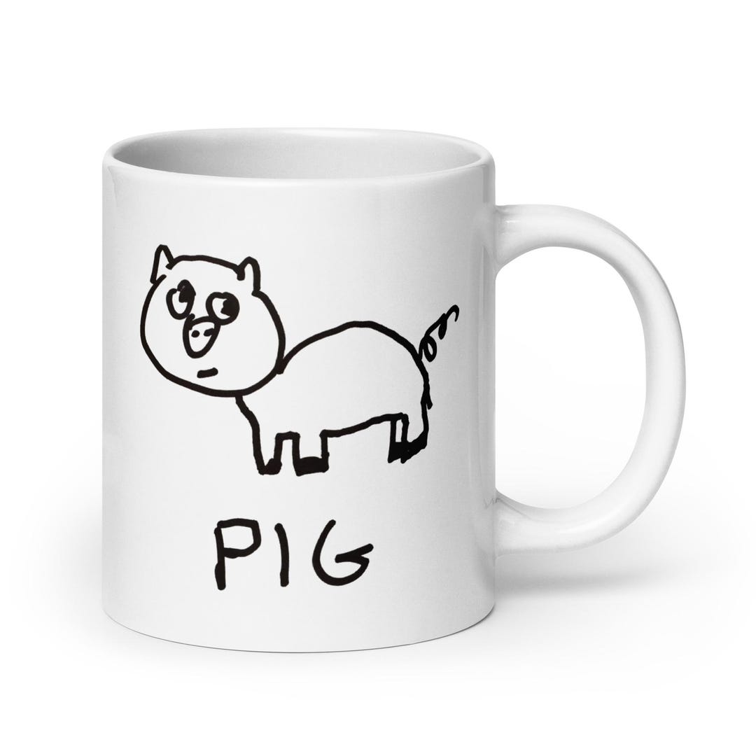 Ceramic Pig Coffee Mug 20 Oz : Dishwasher & Microwave Safe Cup - Etsy