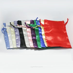 Satin Favor Bags, 4x6 Inch Favor Bags with Drawstrings - Wedding Favor Bags, Sachets, Gift Bags, Jewelry Bags