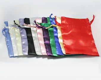 Set of 30 Satin Bag, 5x8 Inch Favor Bags with Drawstrings - Wedding Favor Bags, Sachets, Gift Bags, Jewelry Bags